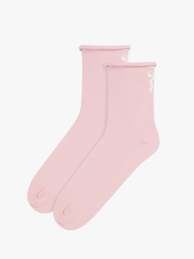 Pink cotton socks