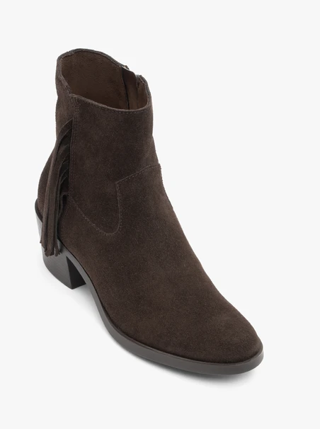 Dark brown leather boots