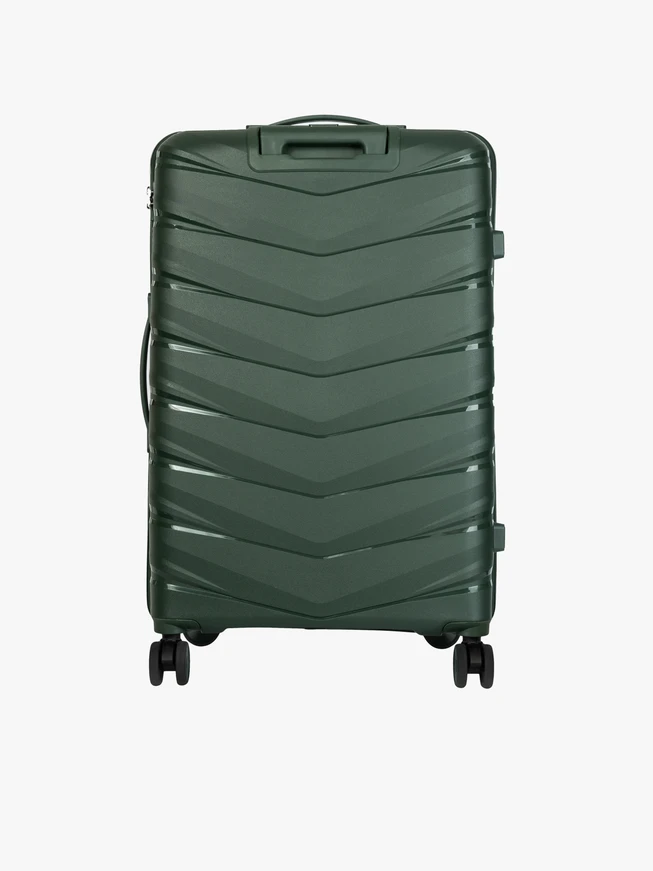 Zielona twarda walizka L 100 l