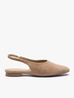 Hellbraune Slipper-Pumps