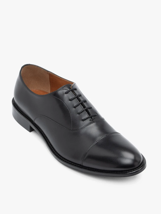 Black premium formal half shoes