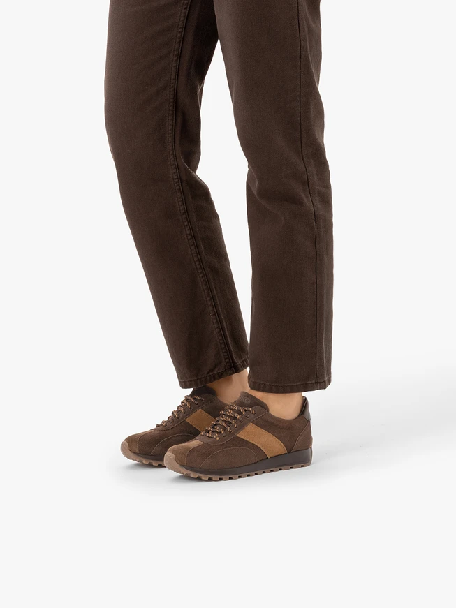 Dark brown sports half shoes