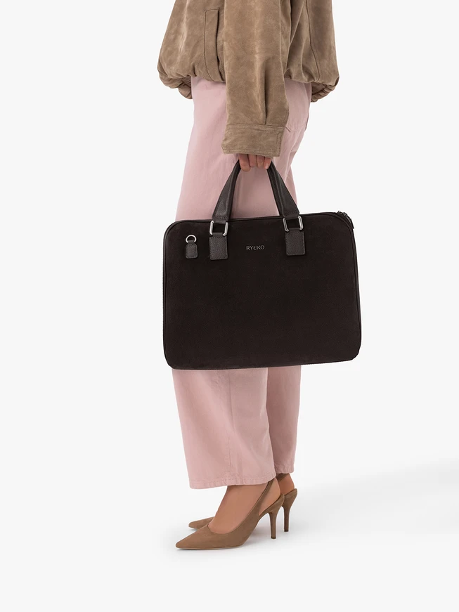 Brown leather briefcase