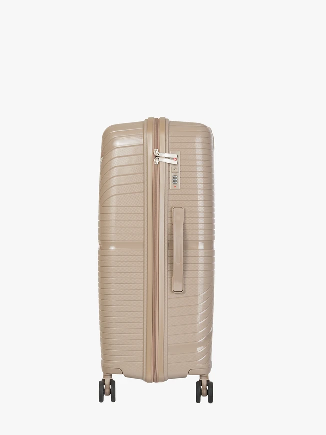 Hard Suitcase L Beige 100L
