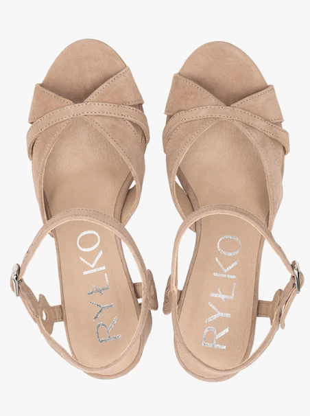 Beige Sandals with Heel