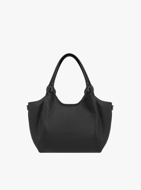 Schwarze weiche Handtasche