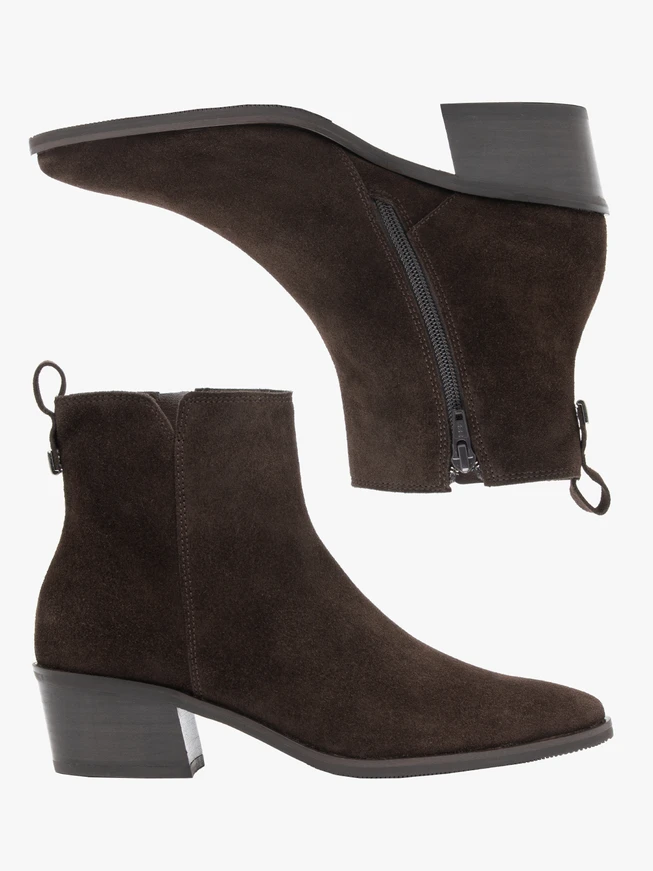 Braune Veloursstiefel