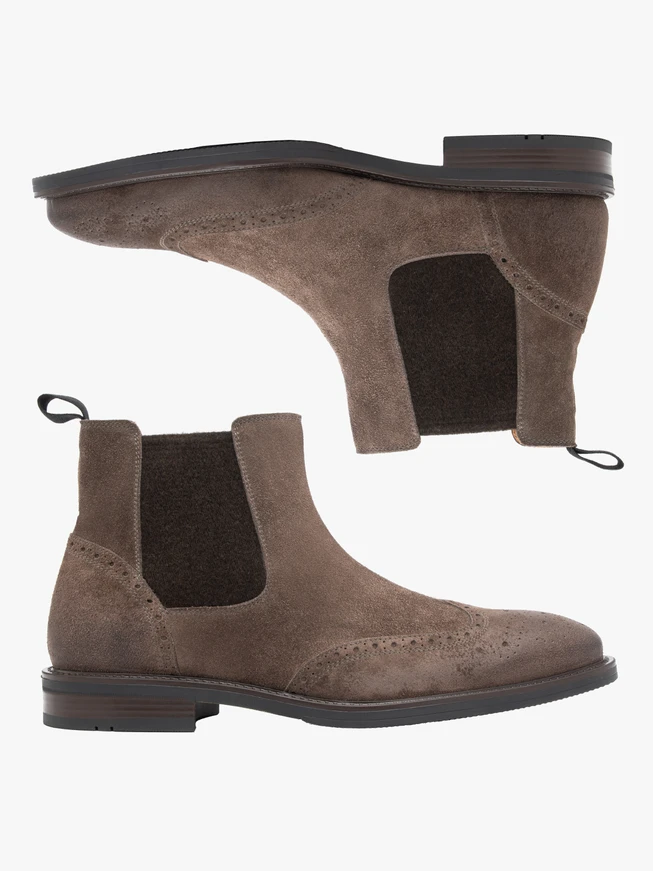 Grey velour slippers