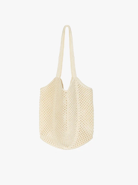 Beige knit bag