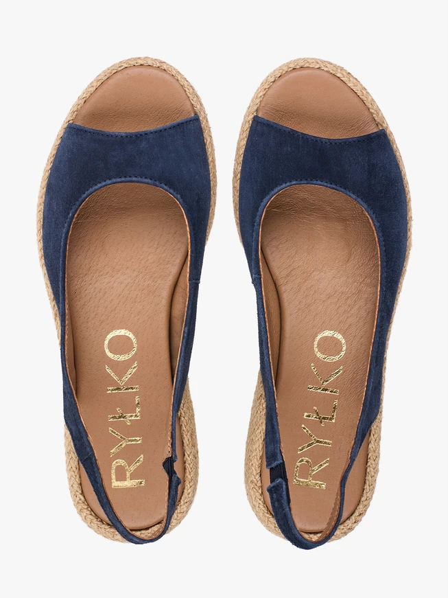 Marineblaue Slipper-Sandalen