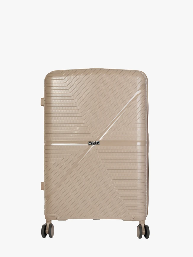 Hard Suitcase L Beige 100L