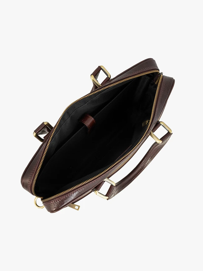 Braune A4-Ledertasche