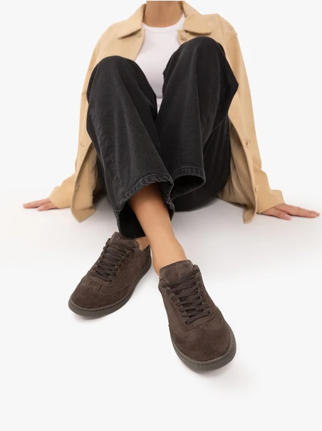 Brown sports half shoes