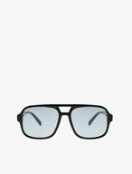 Unisex Black Sunglasses with Blue Polarized Lenses