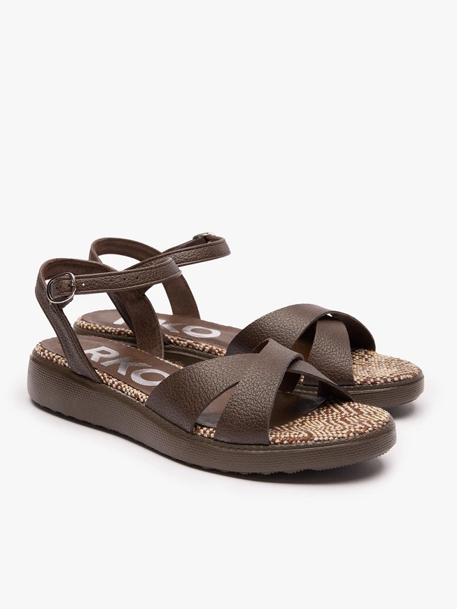 Dunkelbraune Sandalen