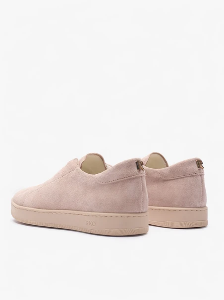 Nude suede women’s sneakers