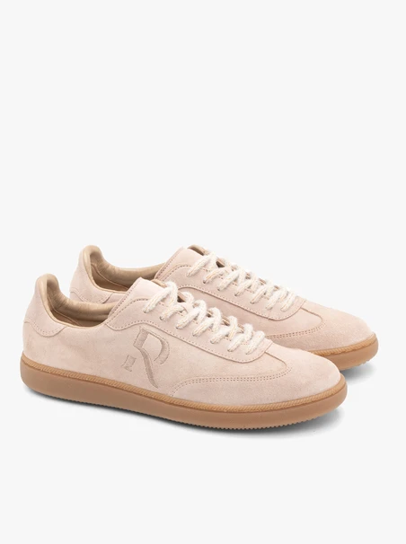 Beige Women's Lace-Up Sneakers