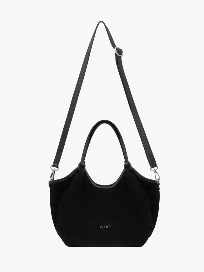 Black soft handbag