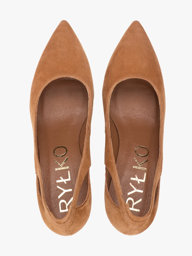 Rote Stiletto-Pumps mit Cutout-Details