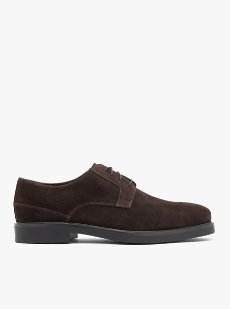 Braune Velourshalbschuhe