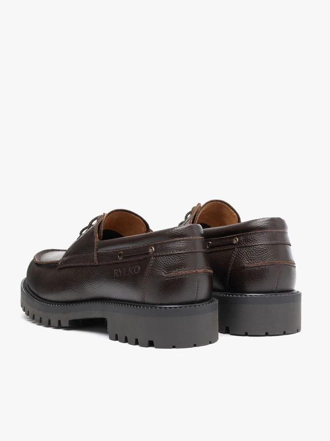 Ciemnobrązowe półbuty boat shoes