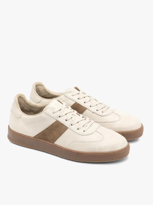 Sportliche Halbschuhe in Creme und Beige