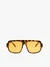 Unisex Tortoiseshell Sunglasses with Yellow Lenses