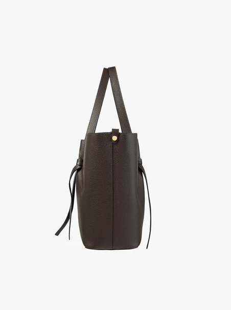 Braune große A4 Lederhandtasche