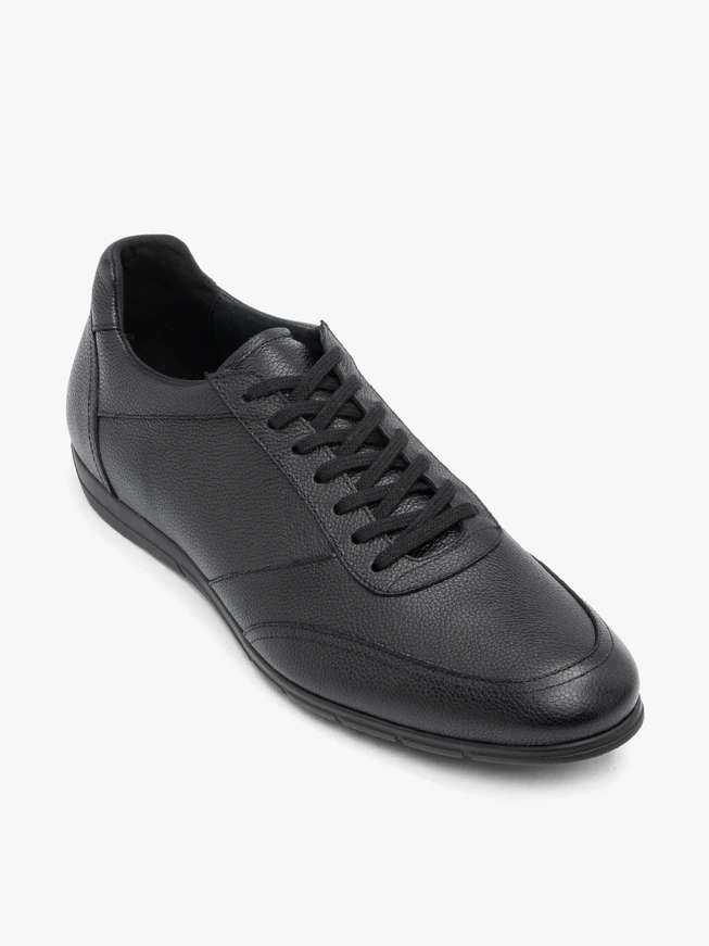 Black leather half shoes