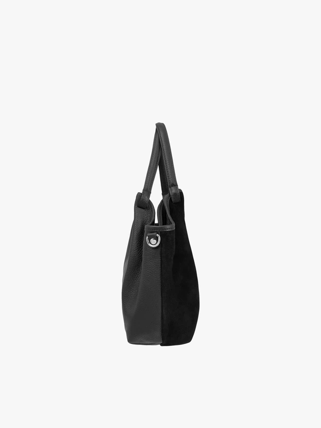 Black soft handbag