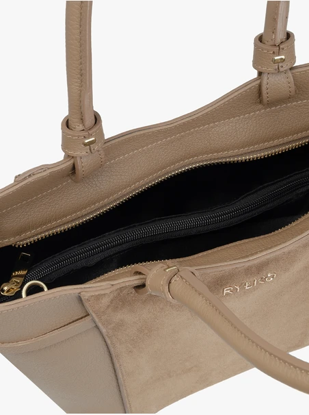 Beige mittelgroße Handtasche