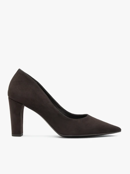 Dunkelbraune Pumps mit Absatz