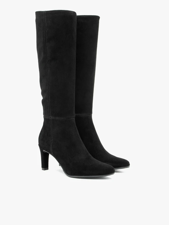 Schwarze Stiefel mit schmalem Schaft
