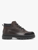 Dark brown trekking style boots