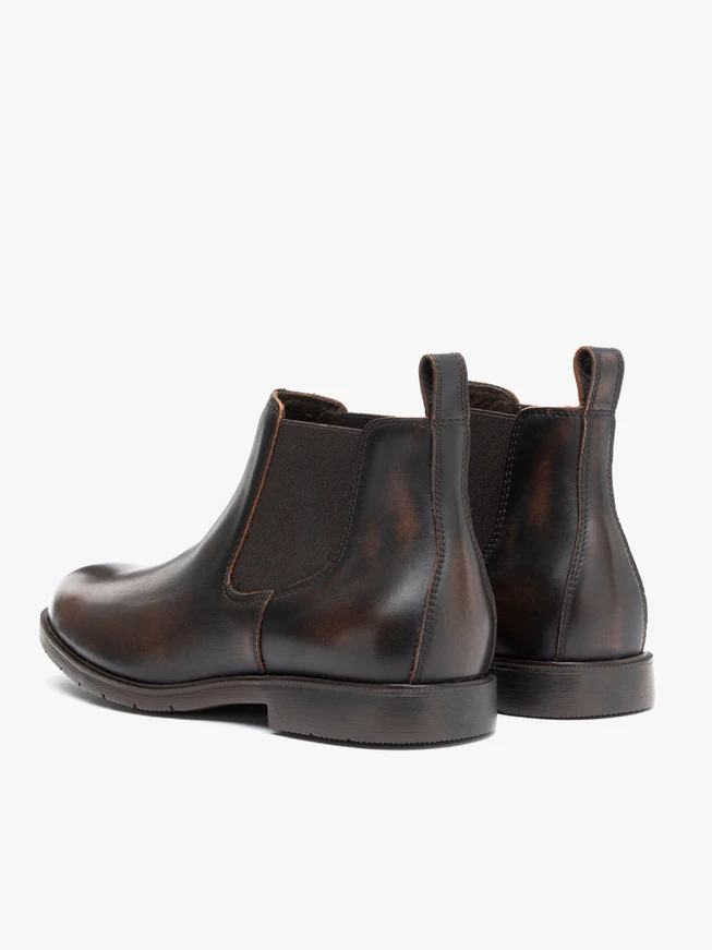 Dark brown leather slippers