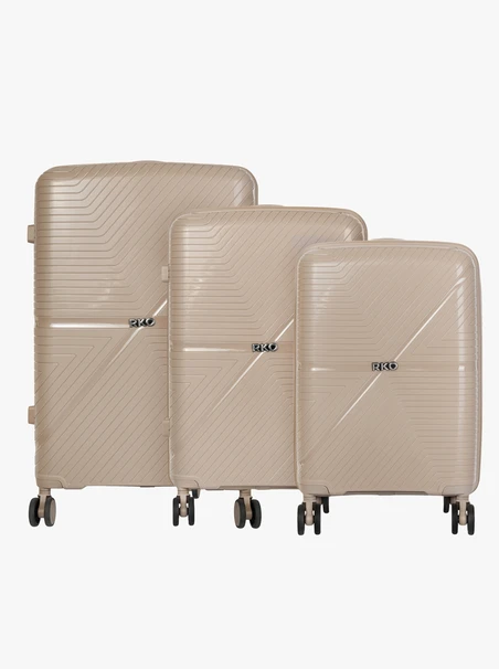 Hard Suitcase L Beige 100L