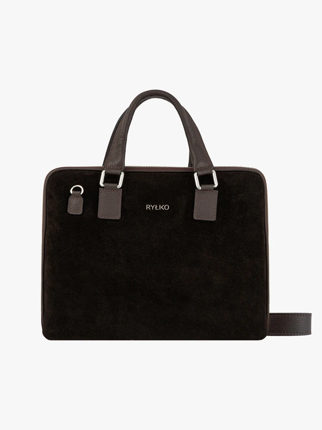 Brown leather briefcase