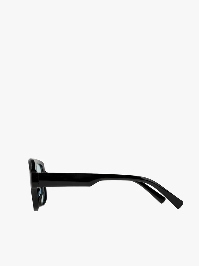 Okulary unisex czarne z jasnoniebieskimi szkłami