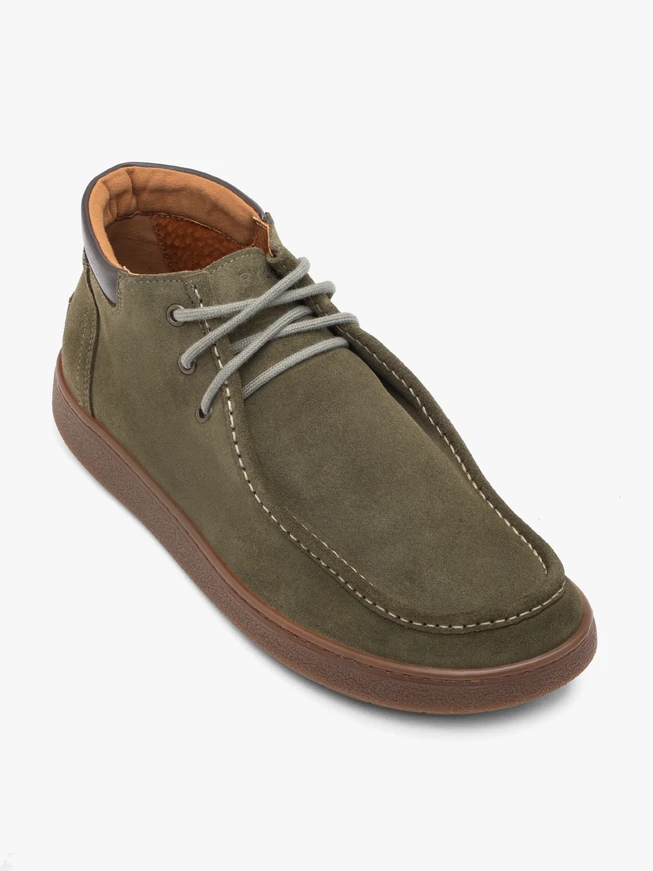 Dark green sports sneakers