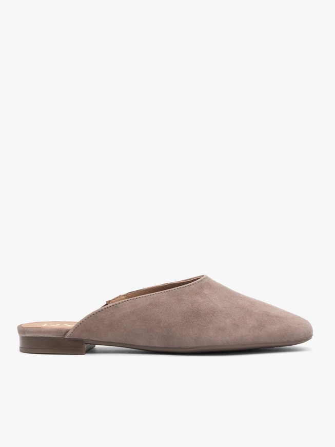 Szare klapki mule