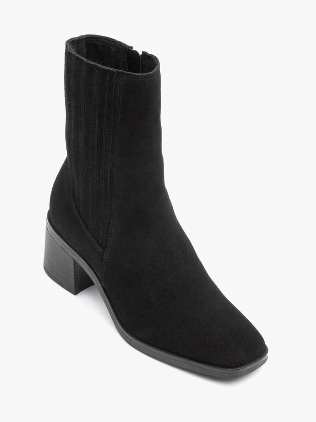 Black heeled ankle boots