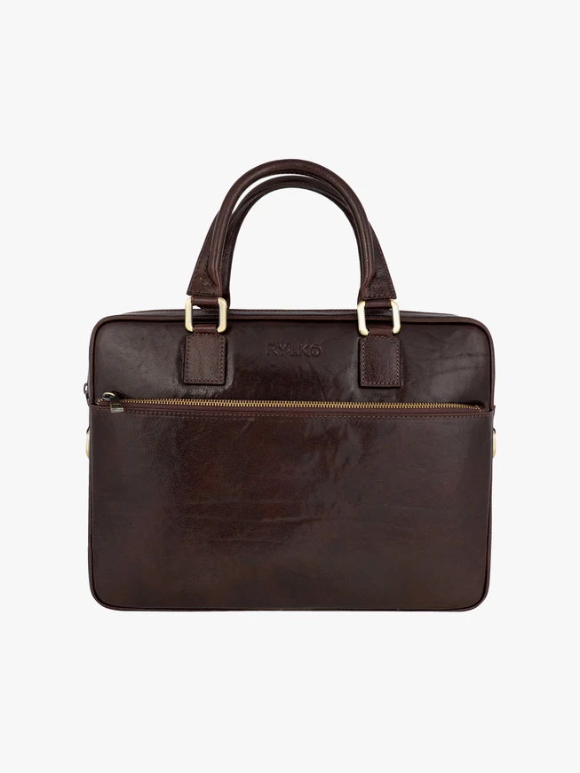 Braunes Leder A4 Aktentasche Tasche