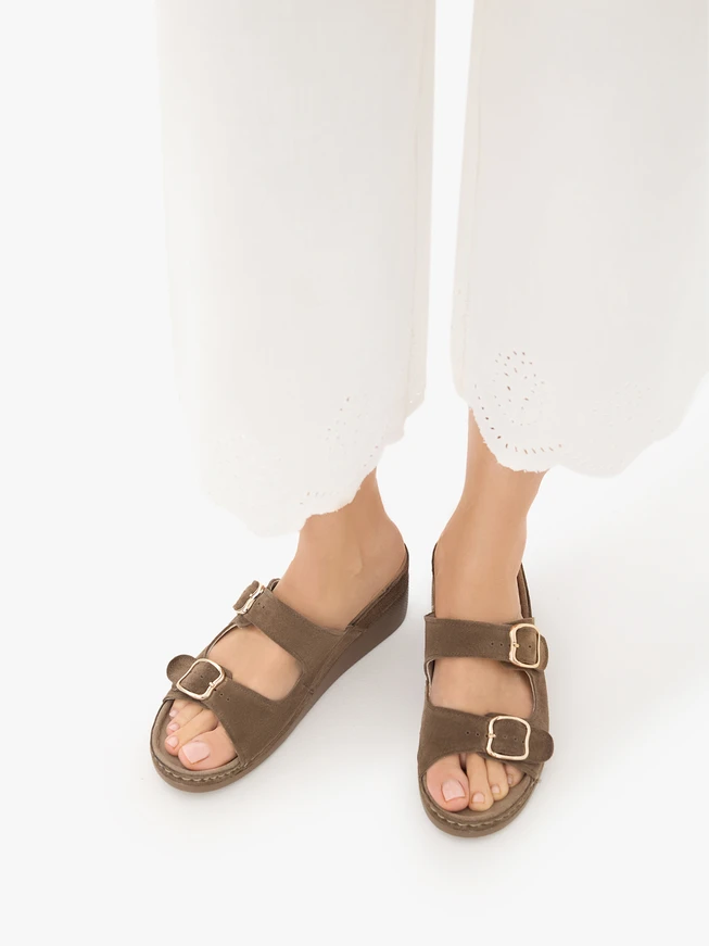 Brown Wedge Sandals