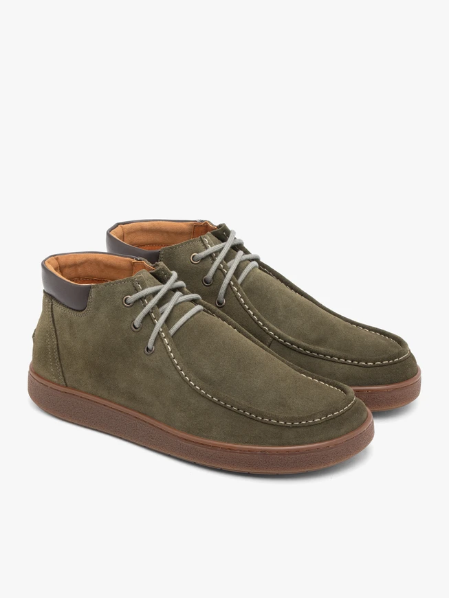 Dark green sports sneakers