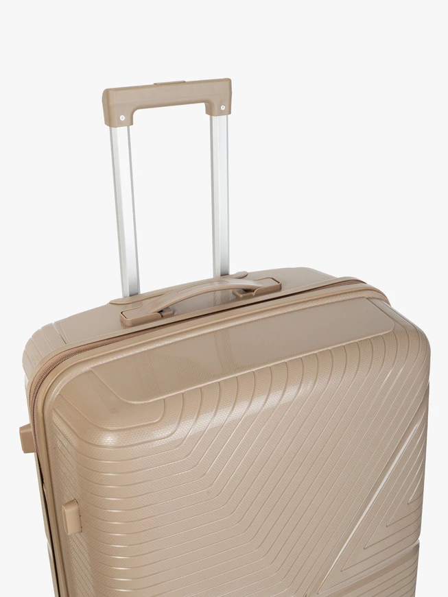 Hard Suitcase L Beige 100L