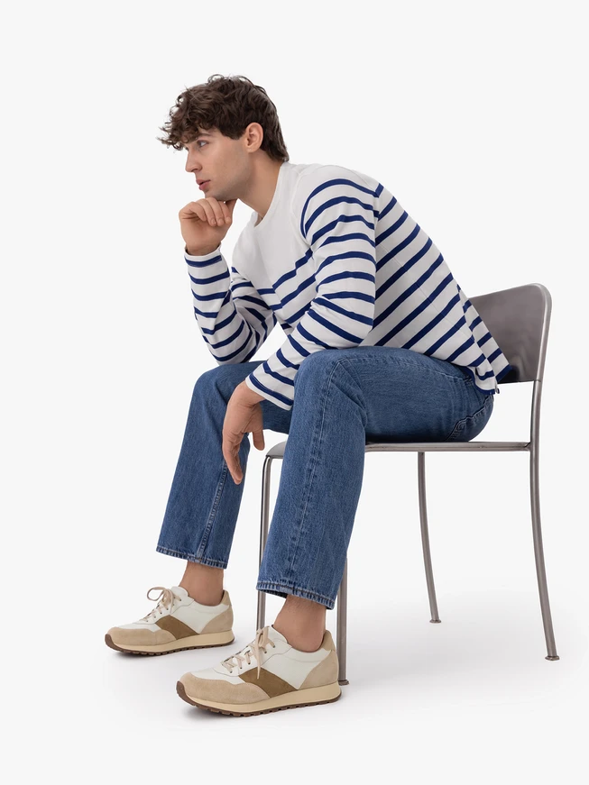 Cream-Brown Lace-Up Men’s Shoes