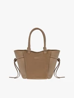 Beige mittelgroße Handtasche