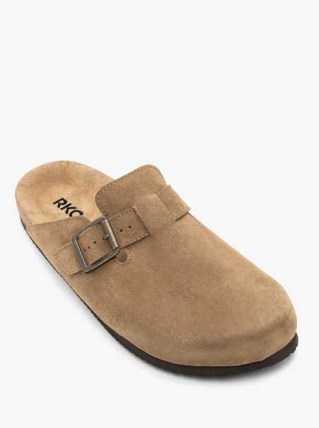 Beżowe klapki mule