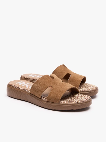 Dark Beige Women's Slides