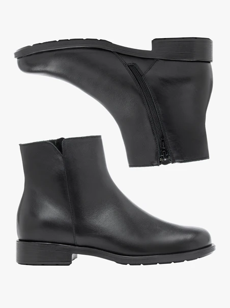 Schwarze Lederstiefel